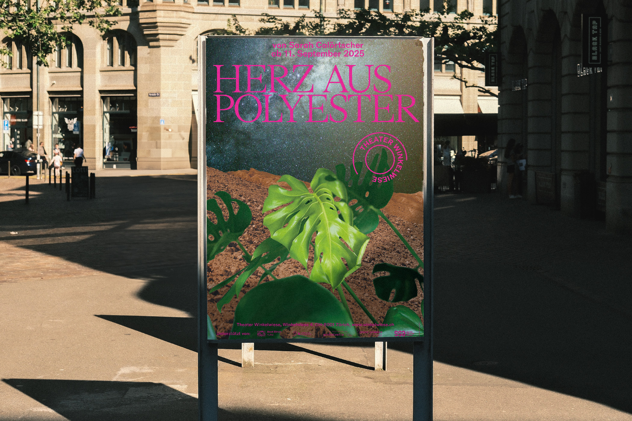 Poster 2025 Herz aus Polyester 2